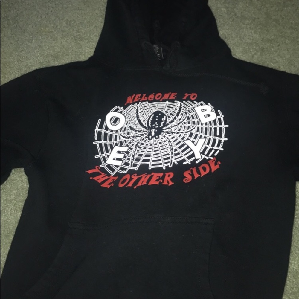 black obey hoodie